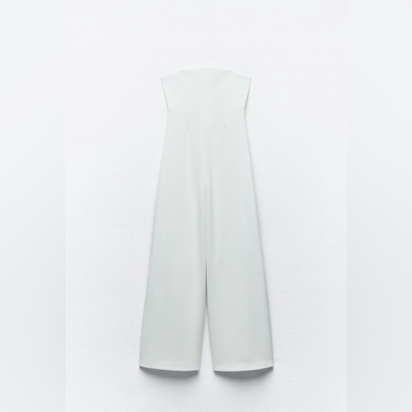 ZARA STRAPLESS LONG JUMPSUIT - Picture 13 of 15